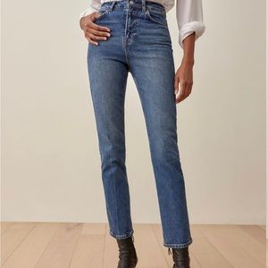 Reformation Liza Ultra High Rise Straight Jeans